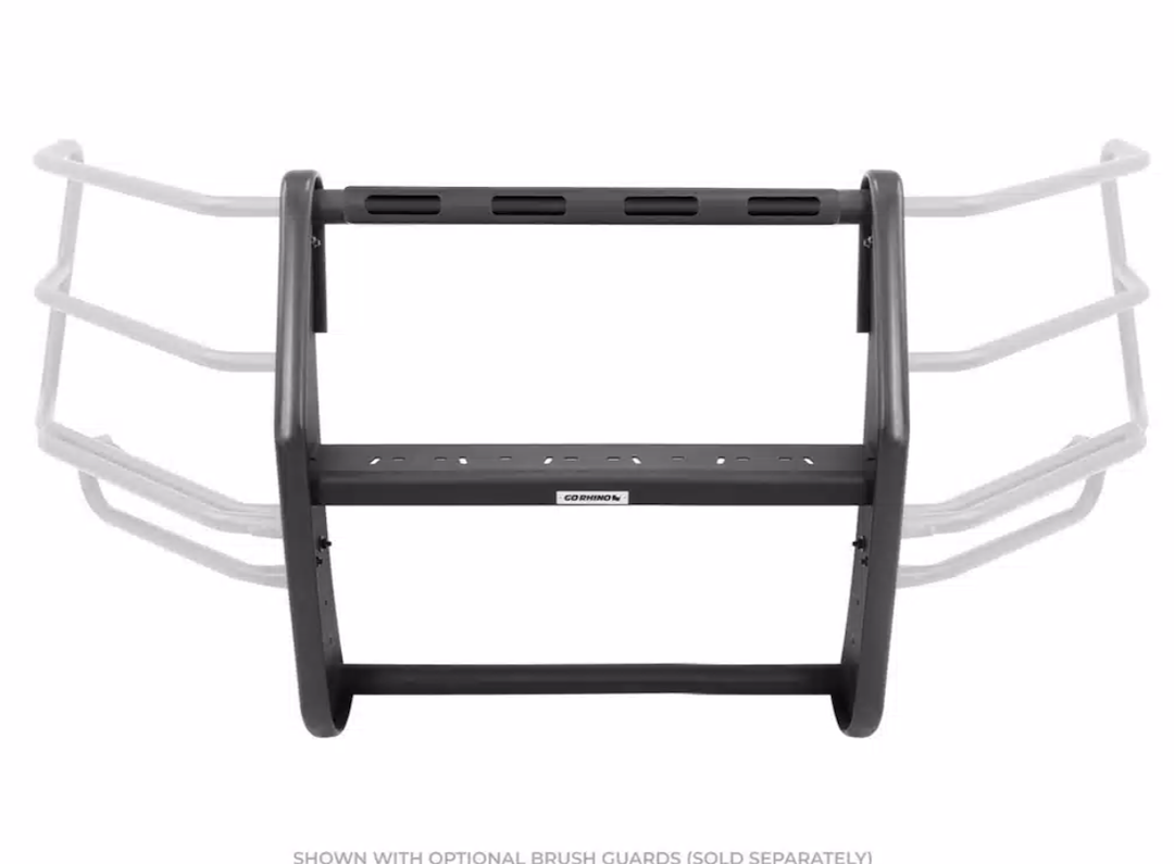 Public Safty Bumper Push Bar, Lr Series, Textured, Black, Aluminum, 2 Inch Diameter Top Bar/ 3 Inch Diameter Bottom Bar – 5165A-4L71