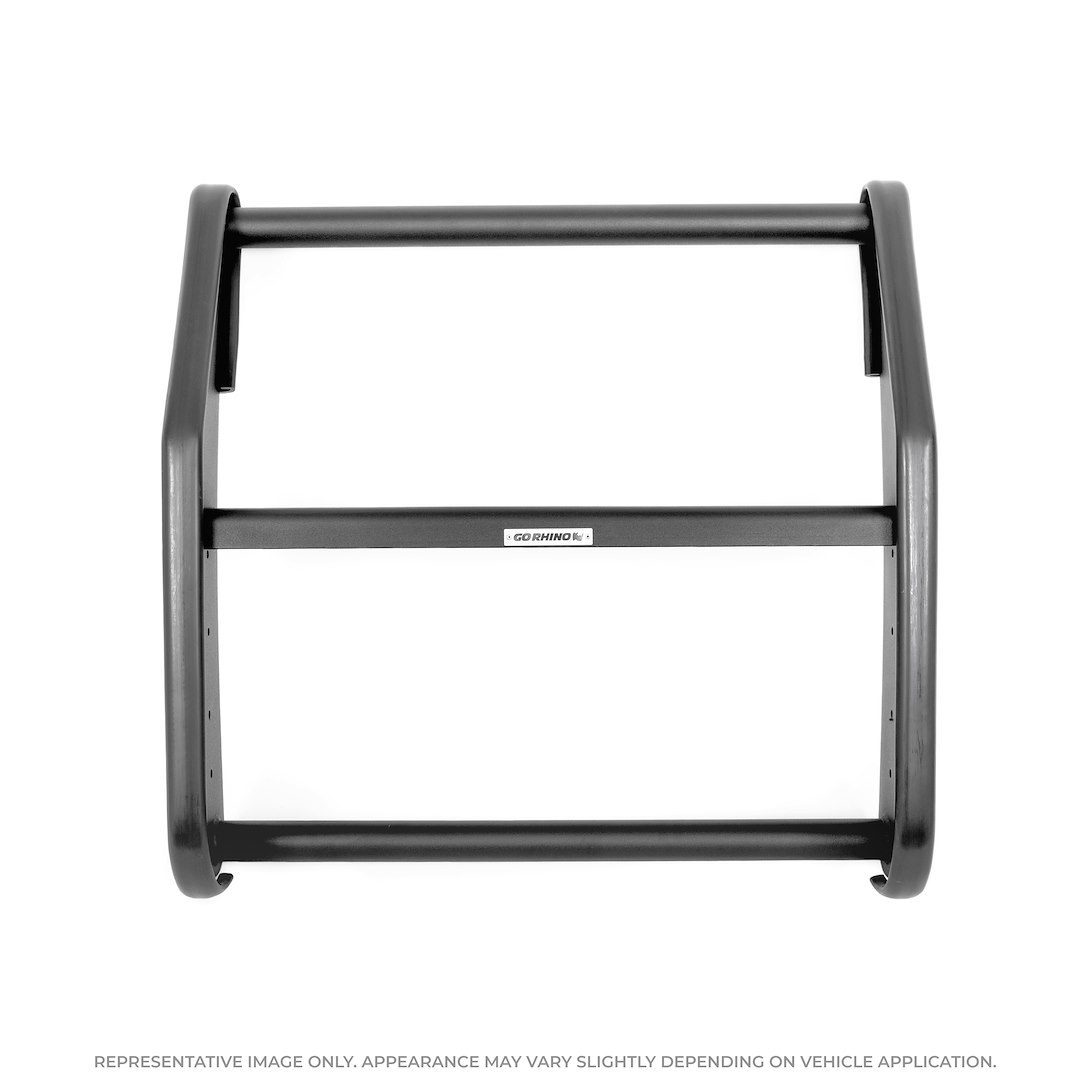 Public Safty Bumper Push Bar, 5000 Series, Textured, Black, Aluminum, 2 Inch Diameter, Without Wrap Around Brush Guard – 5168A