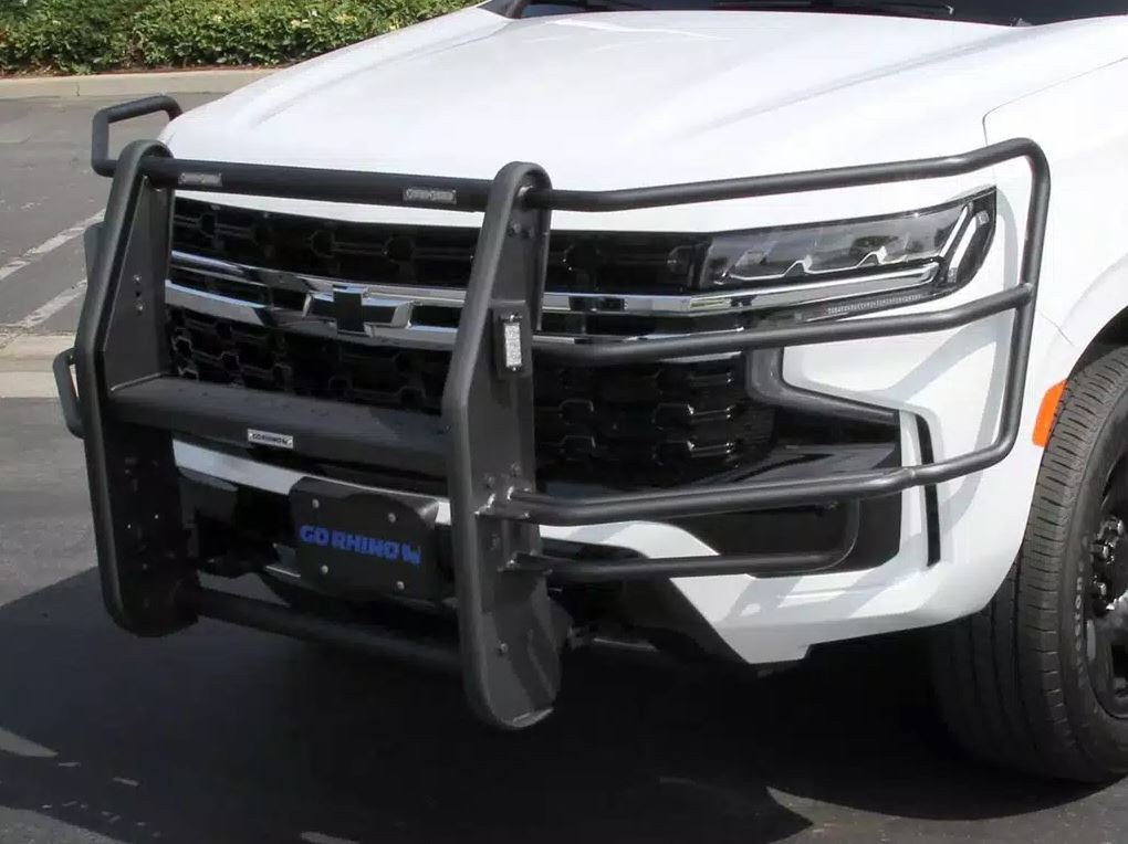 Public Safty Bumper Push Bar, 5000 Series, Textured Powder Coated, Black, Aluminum, Without Wrap Around Brush Guard – 5201A