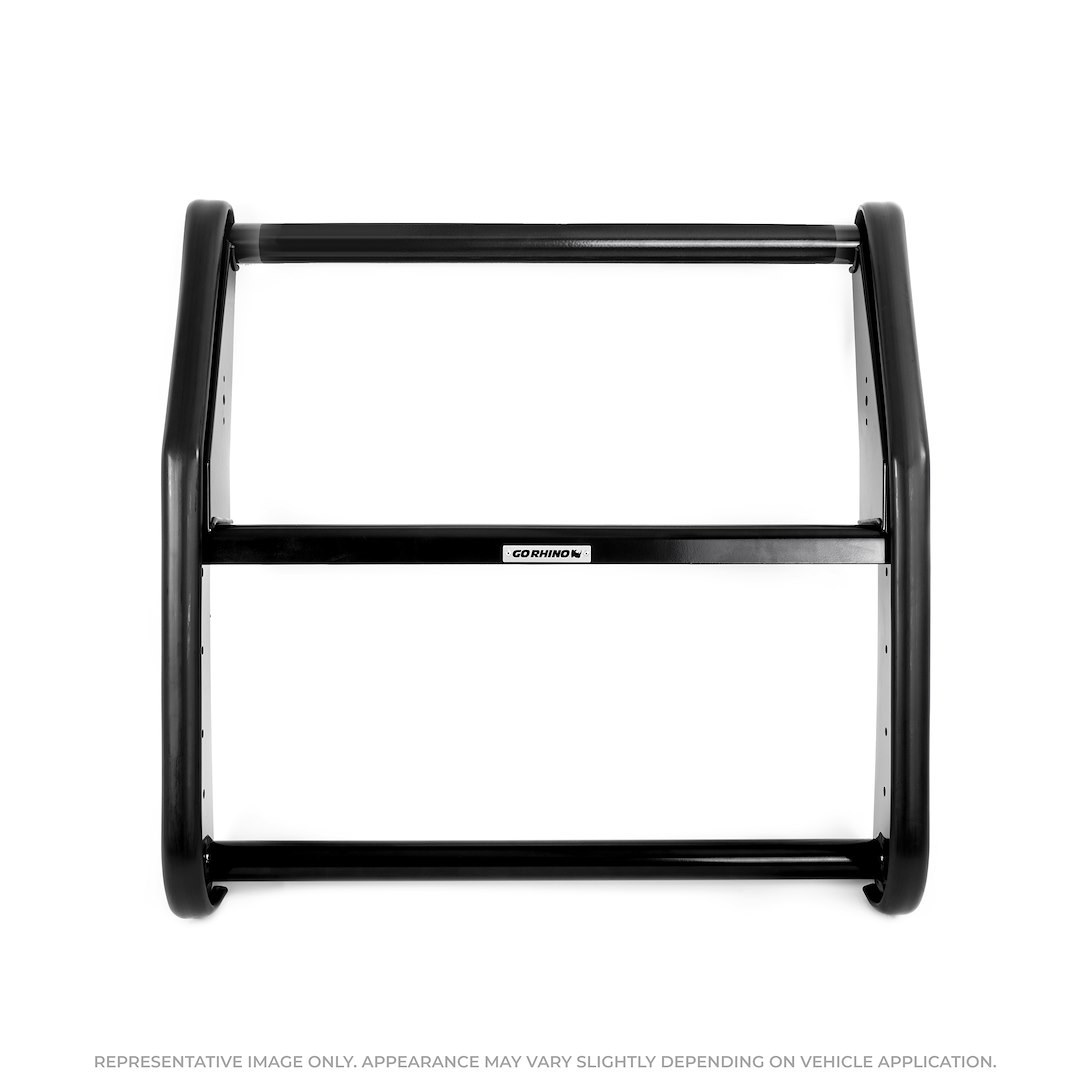 Public Safty Bumper Push Bar, Lr Series, Semi-Gloss, Black, Steel, 2 Inch Diameter, Without Wrap Around Brush Guard – 5202-F