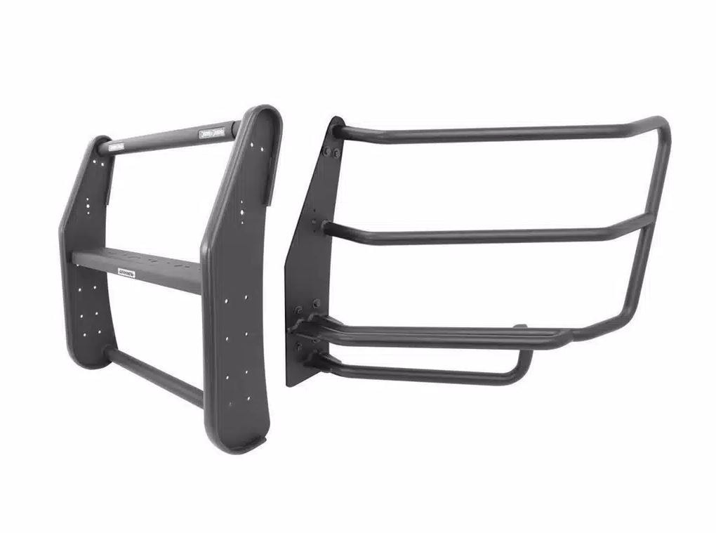 Public Safty Brush Guard, 5000 Series, Without Insert Bars, Semi-Gloss, Black, Heavy Gauge Steel, Mounts to Bumper Push Bar 5202 – 5202WHD