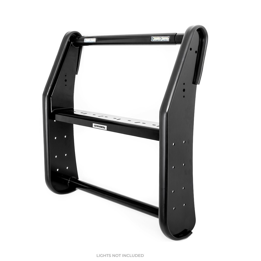 Public Safty Bumper Push Bar, Lr Series, Semi-Gloss, Black, Steel, 2 Inch Diameter, Without Wrap Around Brush Guard – 5297-2LFE