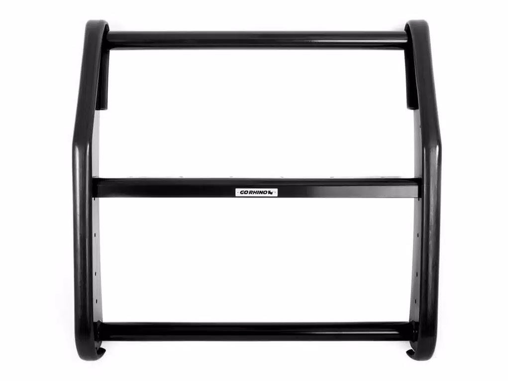 Public Safty Bumper Push Bar, 5000 Series, Semi-Gloss, Black, Steel, 3 Inch Diameter, Without Wrap Around Brush Guard – 5342