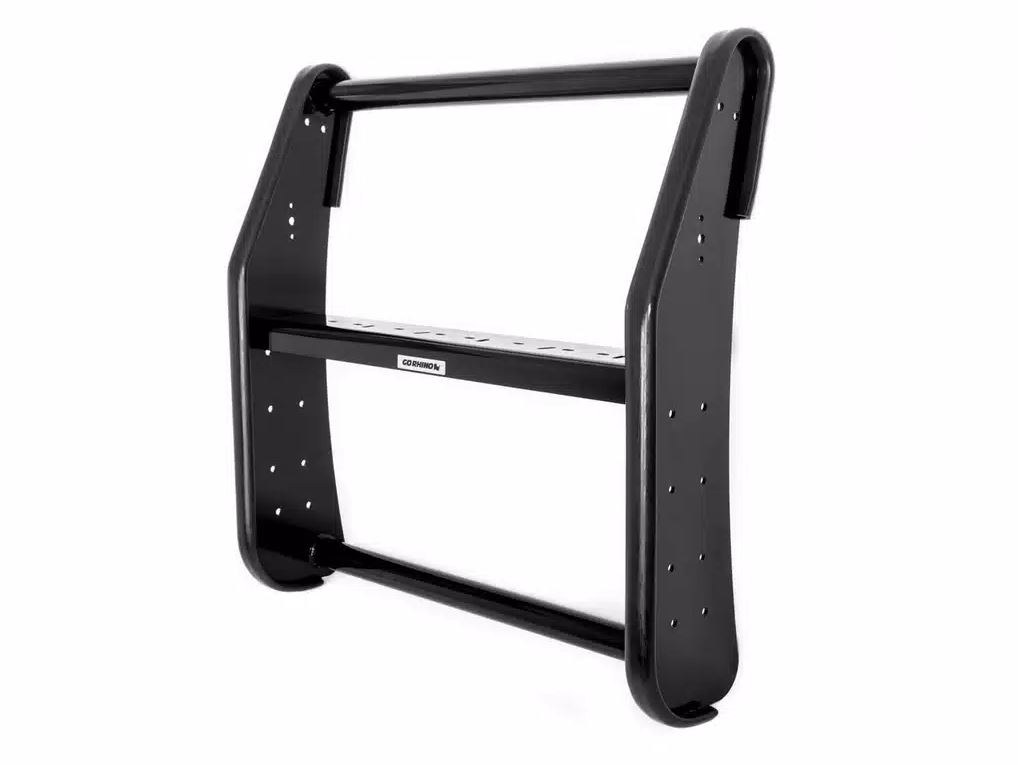 Public Safty Bumper Push Bar, 5000 Series, Semi-Gloss, Black, Steel, 3 Inch Diameter, Without Wrap Around Brush Guard – 5342