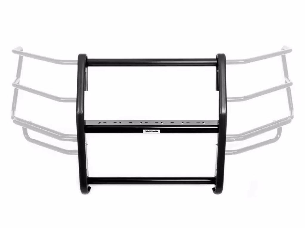 Public Safty Bumper Push Bar, 5000 Series, Semi-Gloss, Black, Steel, 3 Inch Diameter, Without Wrap Around Brush Guard – 5342