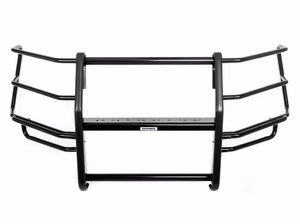 Public Safty Bumper Push Bar, 5000 Series, Semi-Gloss, Black, Steel, 3 Inch Diameter, Without Wrap Around Brush Guard – 5342