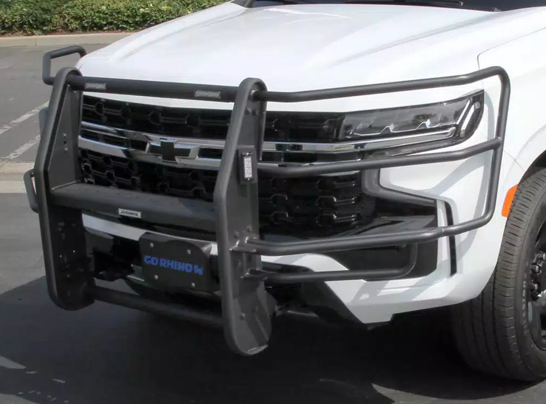Public Safty Bumper Push Bar, Lr Series, Semi-Gloss, Black, Steel, 2 Inch Diameter, Without Wrap Around Brush Guard – 5342-2L52