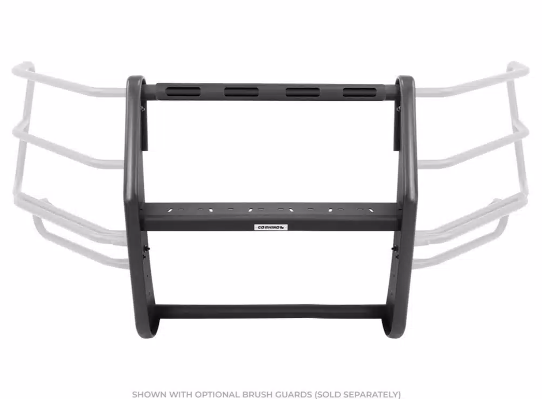 Public Safty Bumper Push Bar, Lr Series, Semi-Gloss, Steel, 2 Inch Diameter, Without Wrap Around Brush Guard – 5342-4L52
