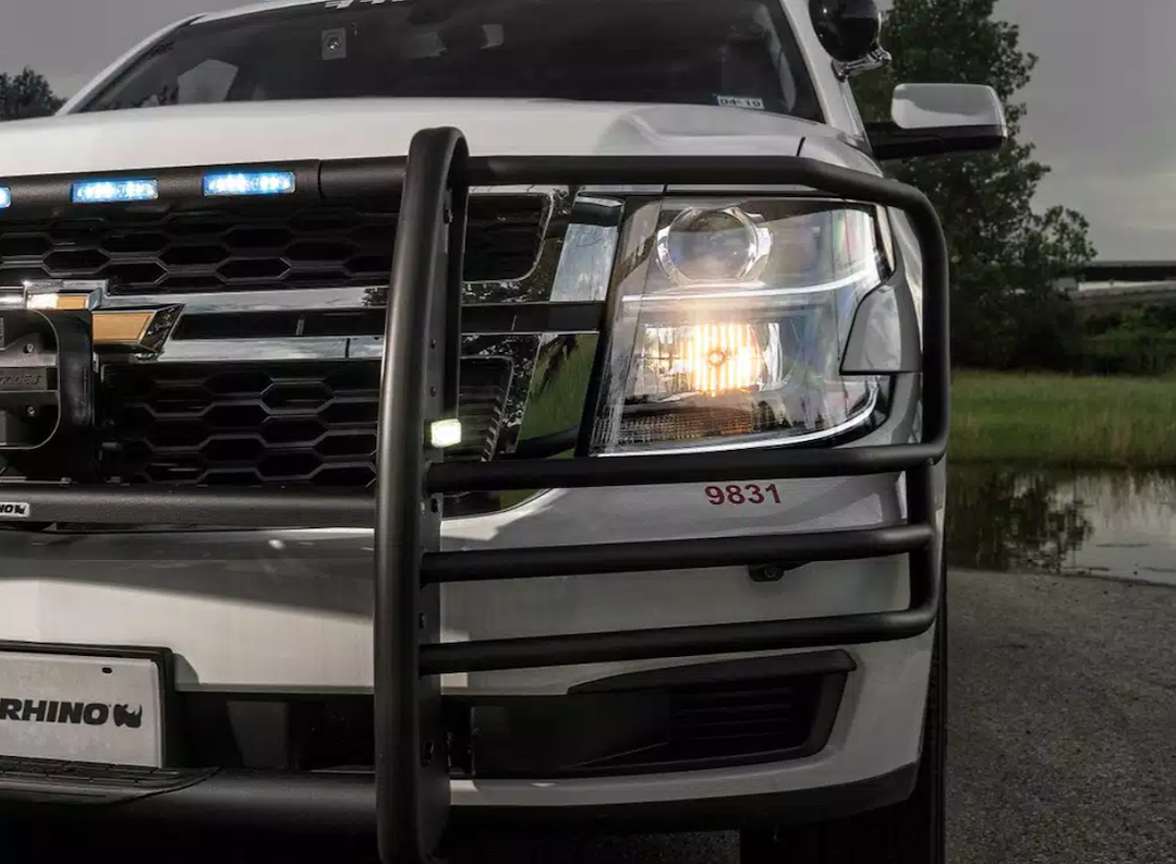 Public Safty Bumper Push Bar, Lr Series, Semi-Gloss, Steel, 2 Inch Diameter, Without Wrap Around Brush Guard – 5342-4L52