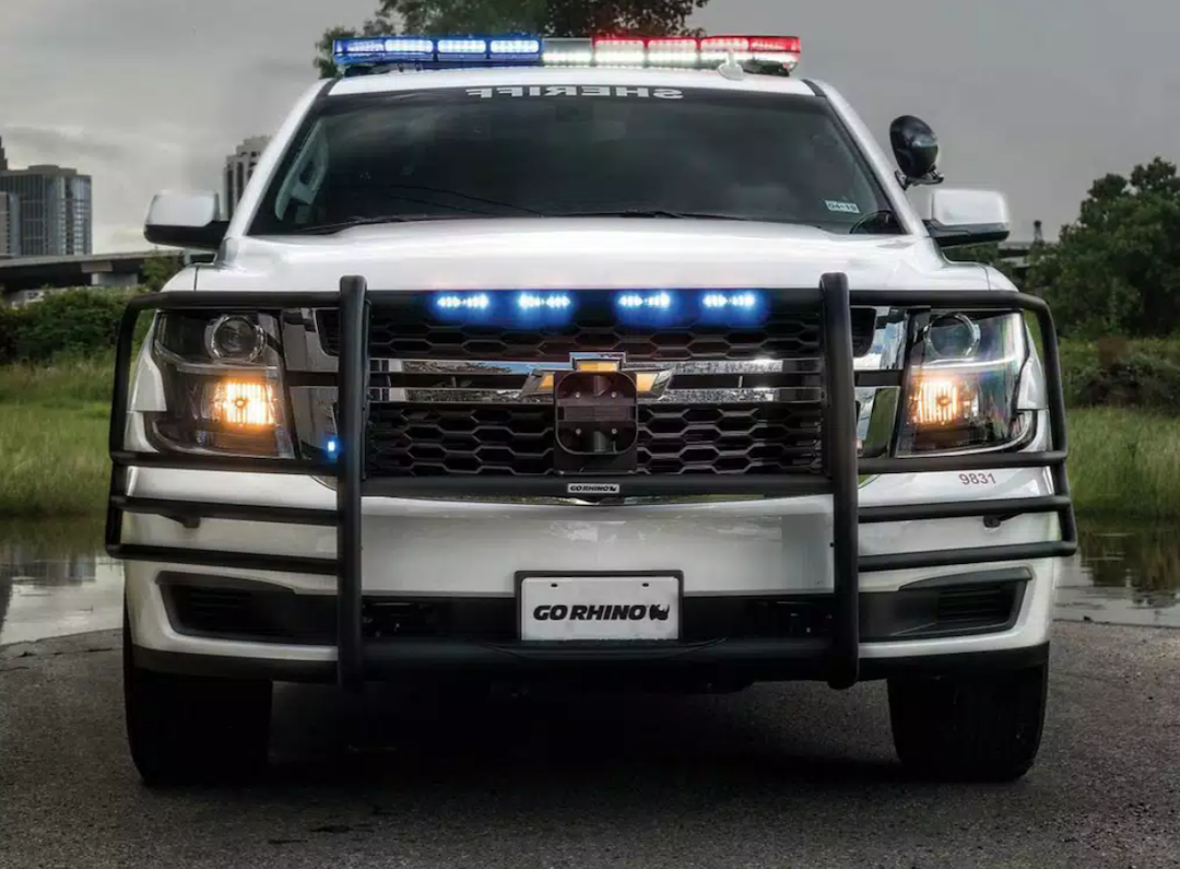 Public Safty Bumper Push Bar, Lr Series, Semi-Gloss, Steel, 2 Inch Diameter, Without Wrap Around Brush Guard – 5342-4L52