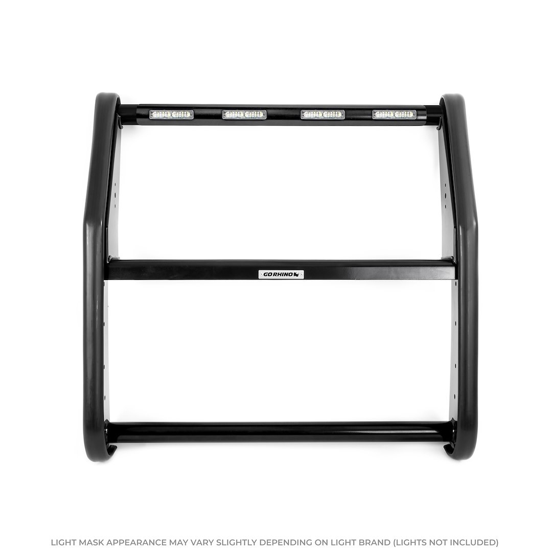 Public Safty Bumper Push Bar, Lr Series, Semi-Gloss, Black, Steel, 2 Inch Diameter, Without Wrap Around Brush Guard – 5342-4L71