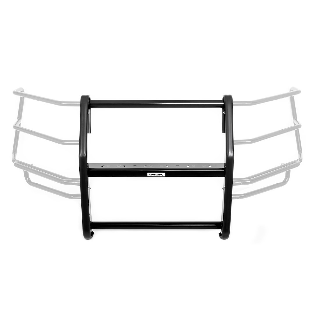 Public Safty Bumper Push Bar, 5000 Series, Semi Gloss Powder Coated, Black, Steel, Without Wrap Around Brush Guard – 5344