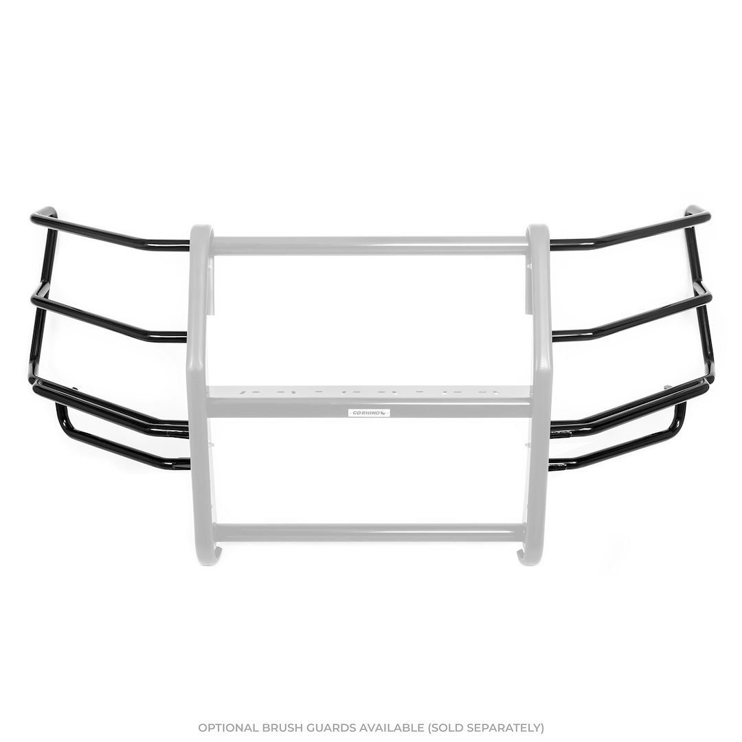 Public Safty Bumper Push Bar, 5000 Series, Semi Gloss Powder Coated, Black, Steel, Without Wrap Around Brush Guard – 5344