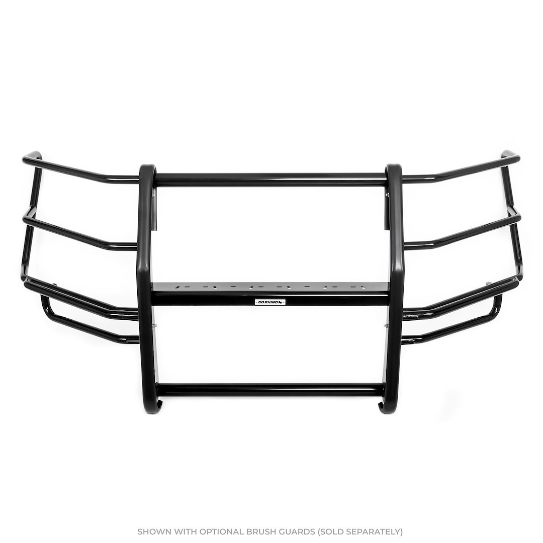 Public Safty Bumper Push Bar, 5000 Series, Semi Gloss Powder Coated, Black, Steel, Without Wrap Around Brush Guard – 5344