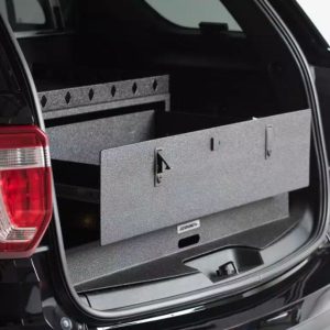 Public Safty Cargo Organizer, Behind-The-Seat, One Compartment, 21 Inch Length X 12 Inch Height, Black, Steel, With Locks – 571221P