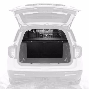 Public Safty Rear Seat Partition, Direct-Fit, Without Window, Textured Powder Coat Steel, Black – 5714FEM