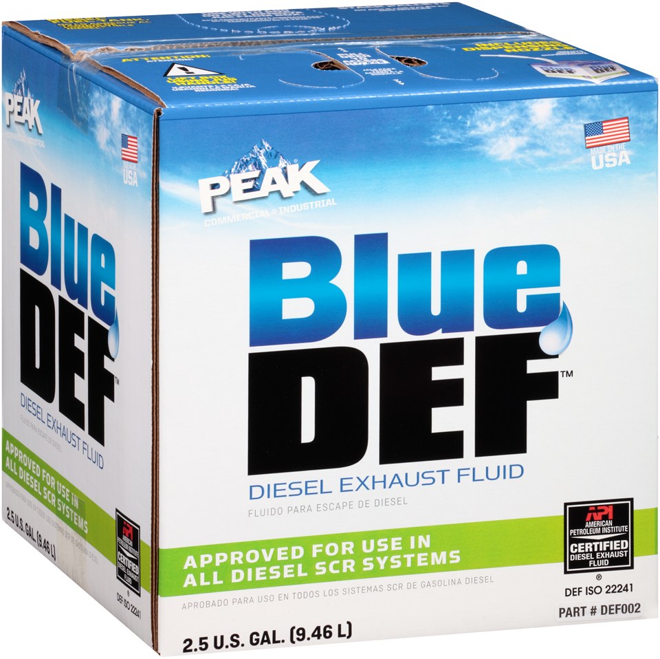 Peak/Herclnr Diesel Emissions Fluid, Bluedef ™, Compatible with All SCR Systems, 2.5 Gallon Jug, Single – DEF002