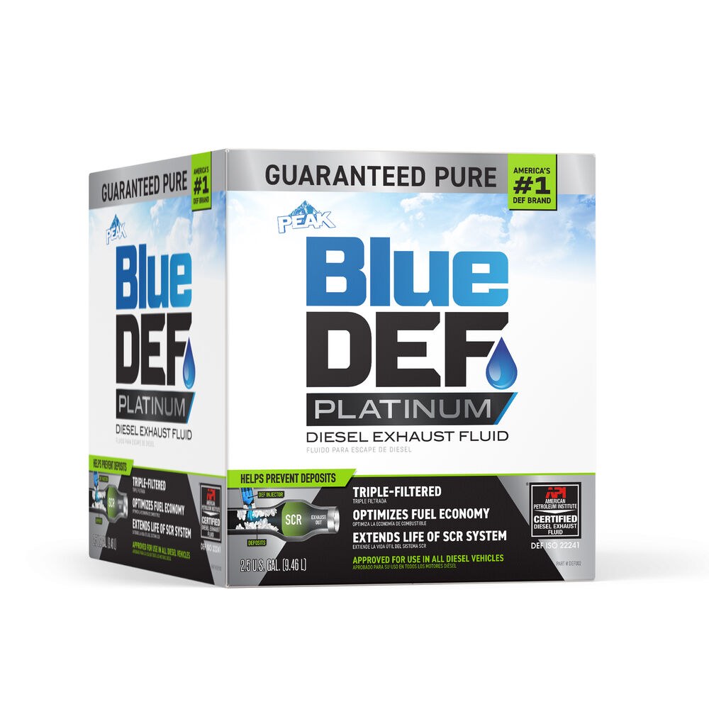 Peak/Herclnr Diesel Emissions Fluid, Bluedef ™, Compatible with All SCR Systems, 2.5 Gallon Jug, Single – DEG002