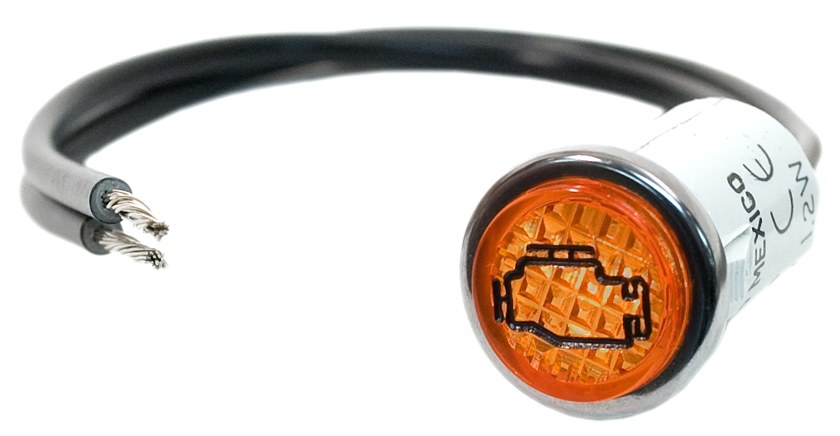 Painless Wrg Check Engine Light, 1/2 Inch Diameter, Amber Colored Indicator – 80207