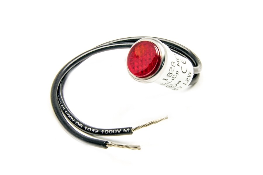 Painless Wrg Gauge Warning Light, For 1/2 Inch Hole, LED, Red Lens – 80209