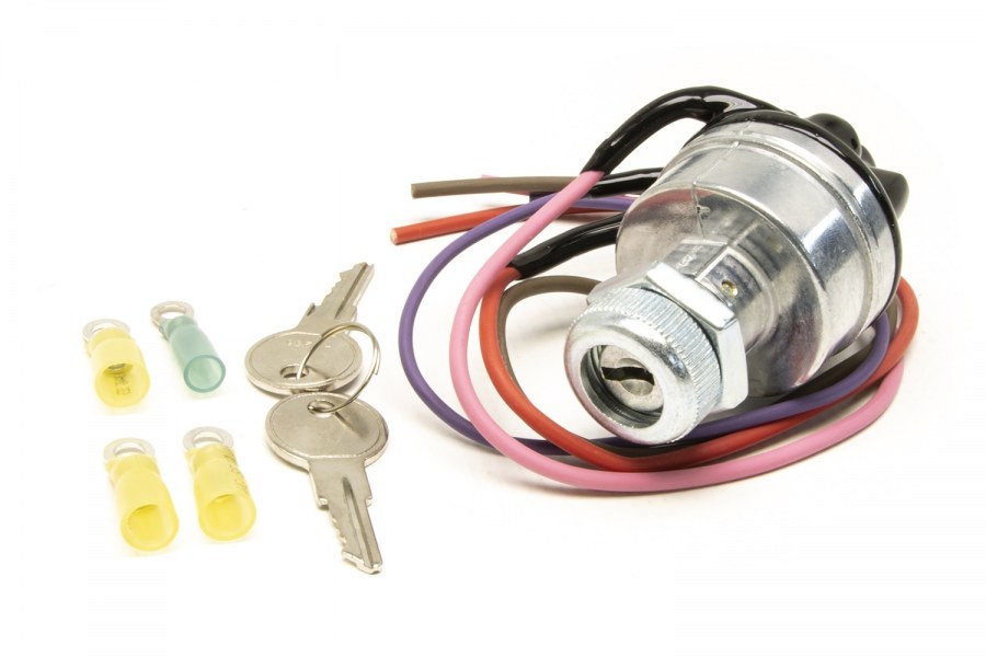 Painless Wrg Ignition Switch, Universal, Dash Mounted, With Lock Cylinder and 2 Keys – 80529