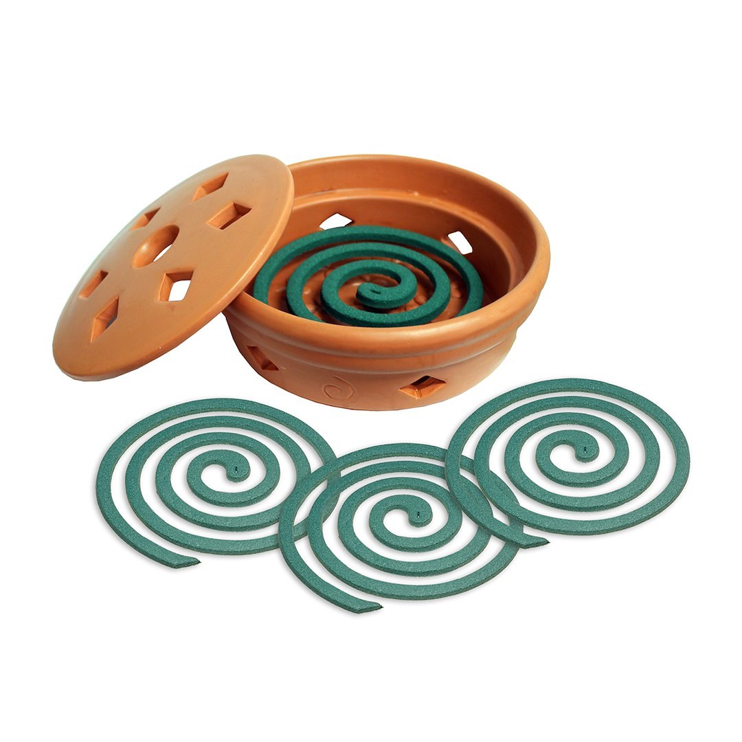 Pic Corp Mosquito Coil, Upto 5 to 7 Hours, Pyrethrins, With Terracota Coil Holder, Outdoor Use – COMBO