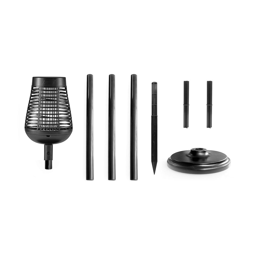 Pic Corp Bug Zapper, Use to Kill Insect, LED Flame Torch Pole, Solar Powered, 6 Hour Run Time, Black – DFST