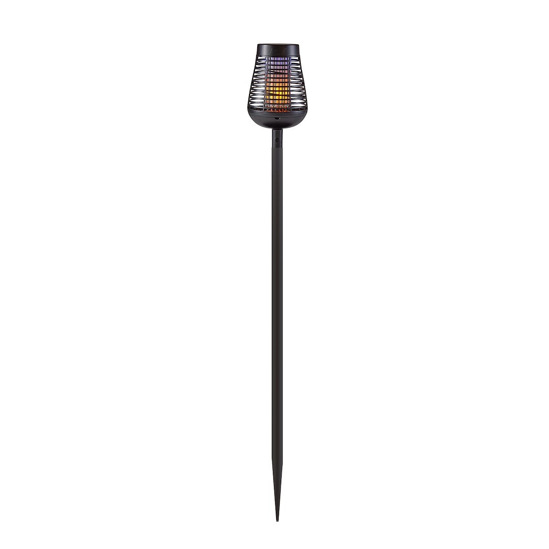 Pic Corp Bug Zapper, Use to Kill Insect, LED Flame Torch Pole, Solar Powered, 6 Hour Run Time, Black – DFST
