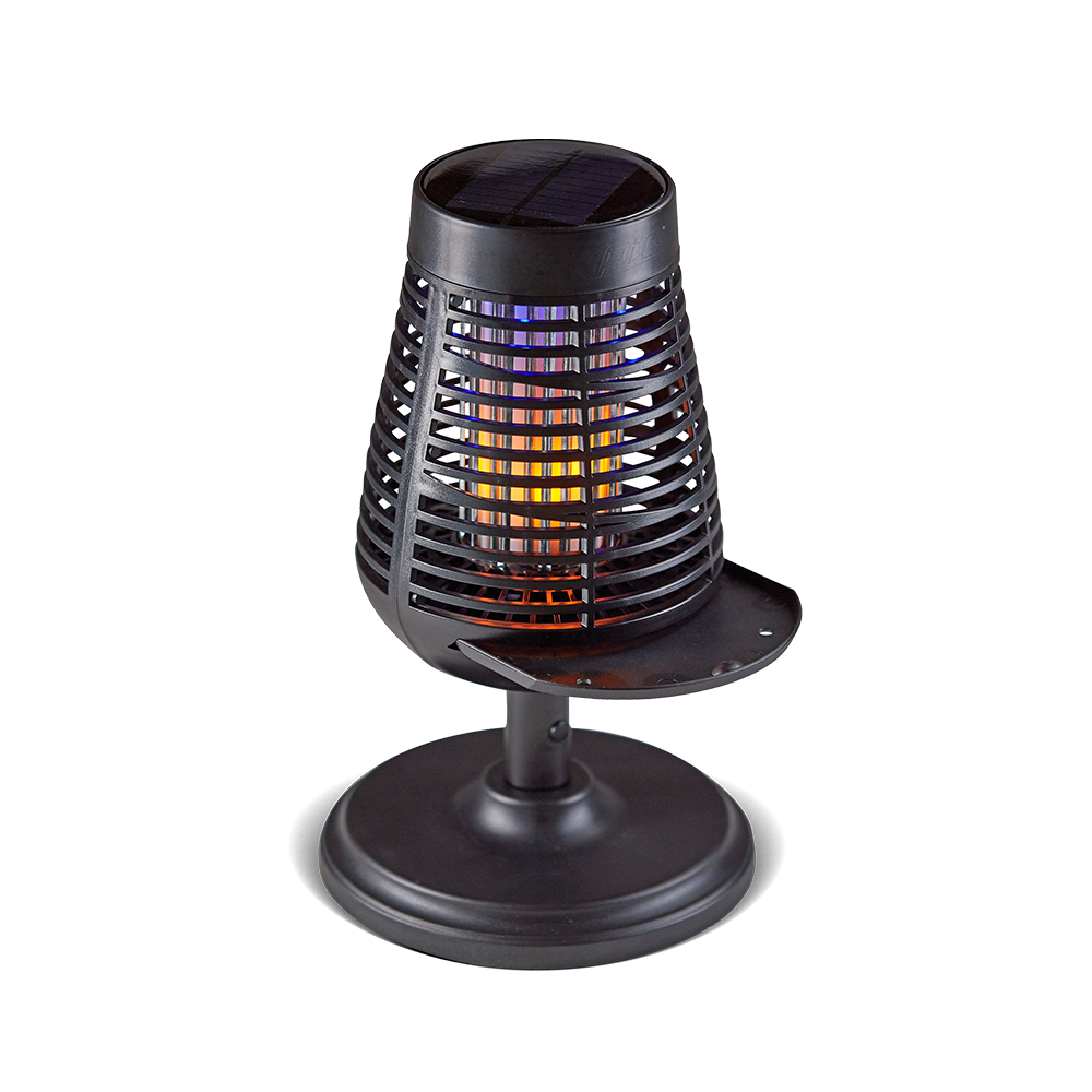 Pic Corp Bug Zapper, Use to Kill Insect, LED Flame Torch Pole, Solar Powered, 6 Hour Run Time, Black – DFST