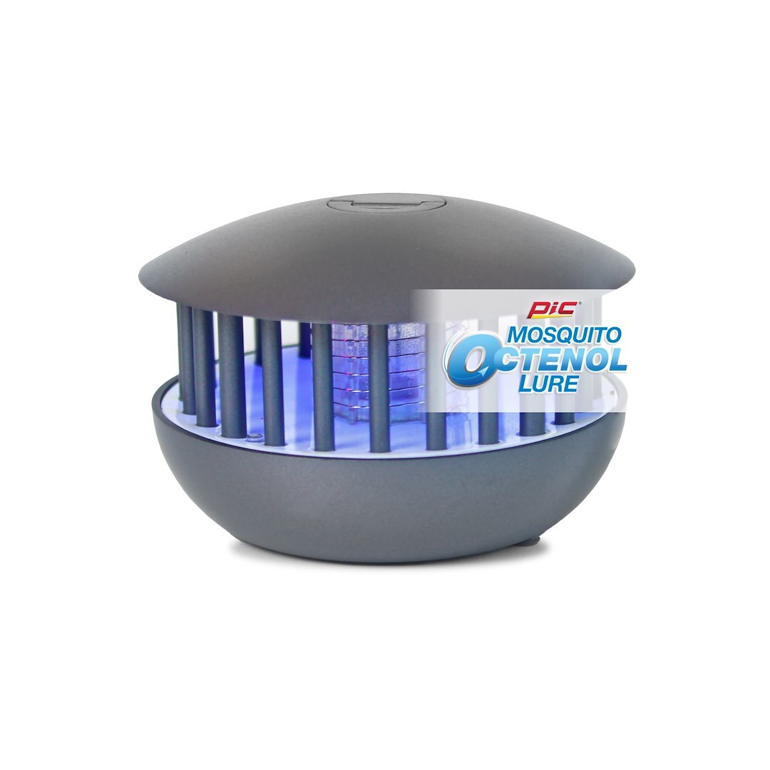 Pic Corp Bug Zapper, Use to Kill Mosquito and Bug, LED Accent Light, Gray, With Micro USB Rechargable Cord – PBZ