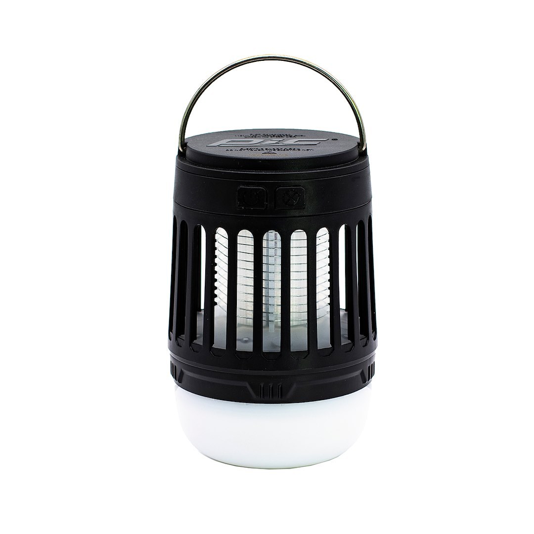 Pic Corp Bug Zapper, Use to Kill Insect, Portable Blue UV LED Lantern, Solar Powered/ USB Rechargeable, Black, With Clip, Waterproof – SOLARPLZ