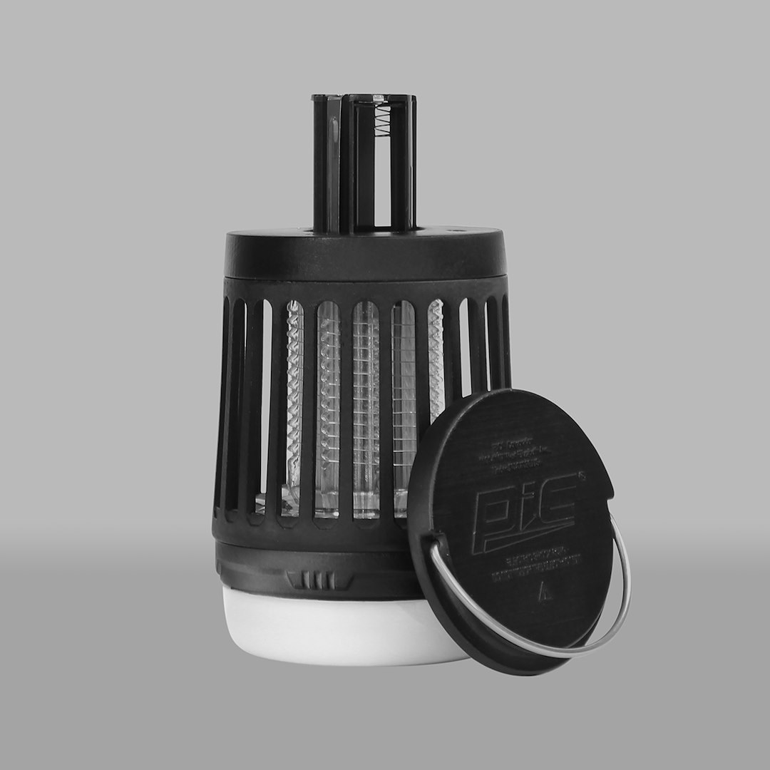 Pic Corp Bug Zapper, Use to Kill Insect, Portable Blue UV LED Lantern, Solar Powered/ USB Rechargeable, Black, With Clip, Waterproof – SOLARPLZ