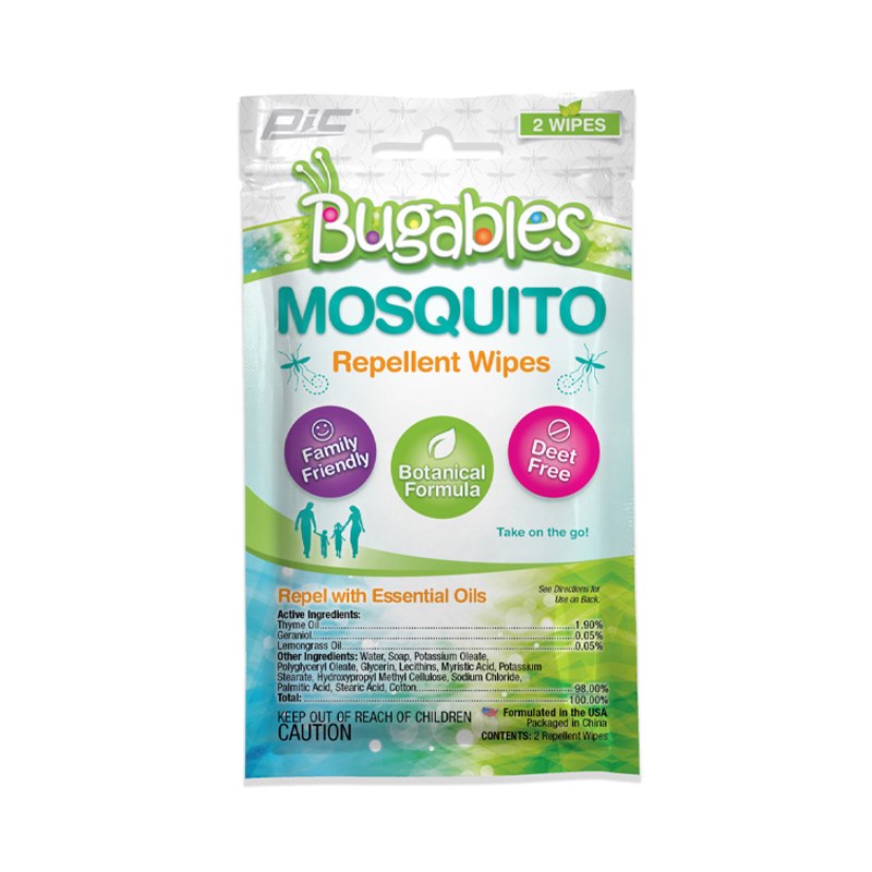 Pic Corp Mosquito Repellent, Bugables ®, Wipes – TMWIPE
