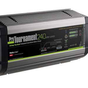 Pro Mariner Battery Charger, Protournament Elite 240 Dual, For 12 Volt Batteries, 2 Bank Charger, 120 Volt Power Supply – 52024