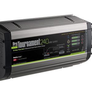 Pro Mariner Battery Charger, Protournament Elite 240 Triple, For 12 Volt Batteries, 3 Bank Charger, 120 Volt Power Supply – 52026