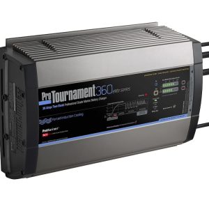 Pro Mariner Battery Charger, Protournament Elite 360 Dual, For 12 Volt Batteries, 2 Bank Charger, 120 Volt Power Supply – 52032