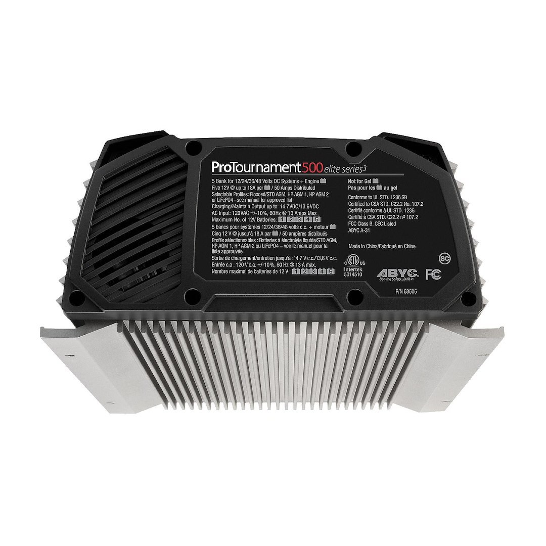 Pro Mariner Battery Charger, Protournament Elite 500, For 12 Volt Batteries, 5 Bank Charger, 120 Volt Power Supply, 5 Step Fully Automatic – 53505