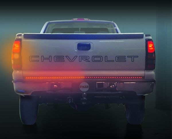 Pacer Perf Tailgate Light – LED, Outback F4 ™, 60 Inch Rigid Light Bar, Red Lens, Red Brake/ Red Running/ Red Turn Signal, Black Housing – 20-801