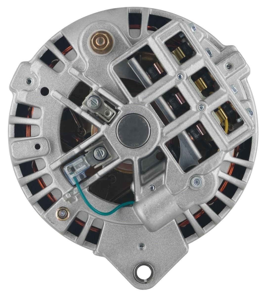 Powermaster Alternator/ Generator, Chrysler Square Back Style, 2 V-Belt Pulley, 12 Volt, 90 Amp, One Wire, Natural – 75091