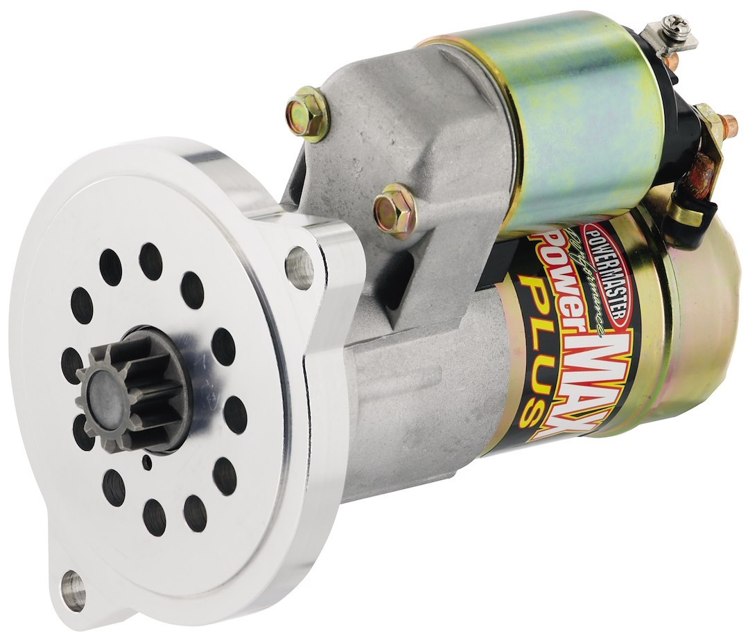 Powermaster Starter, Powermax, Mini Starter, For Ford Small Block Engines, 6:1 Gear Reduction, 157 Tooth Count, 3/4 Inch Depth, Hitachi Style – 9103