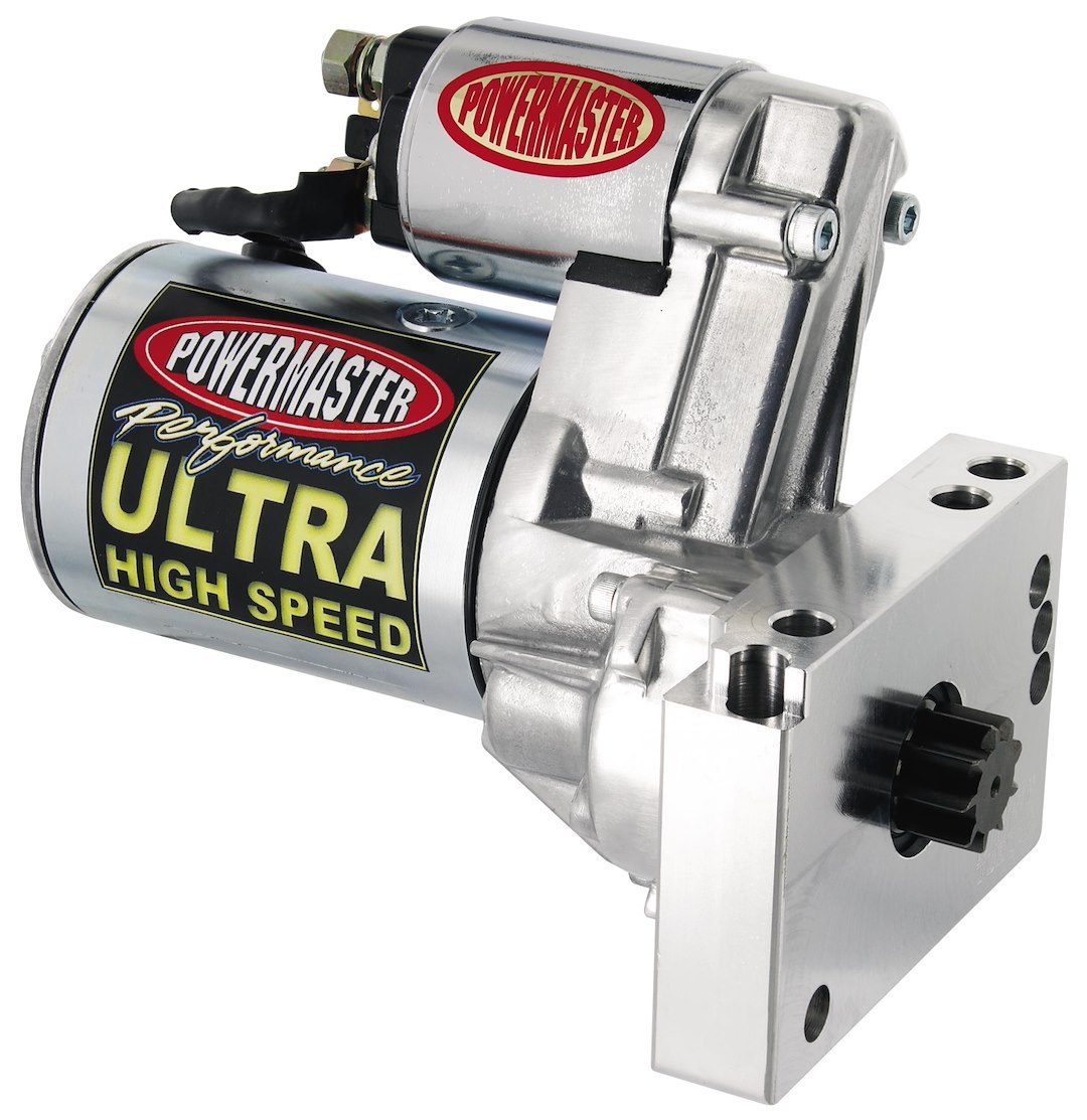 Powermaster Starter, Ultra High Speed, Chevrolet Mini High Torque Starter, 3.75:1 Gear Reduction, 153/ 168 Tooth Count Straight Mount – 9450