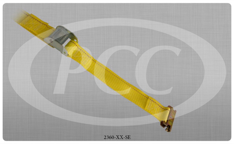 Pacific Carg Tie Down Strap, Cargo Tie Down, Series E/ a, 12 Foot Length X 2 Inch Width, 835 Pound Maximum Load Capacity, Yellow – 2360-12-SE