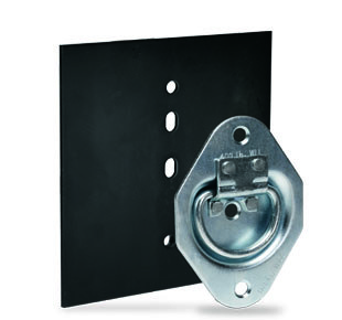 Pacific Carg D-Ring Recessed Pan, 6-1/2 Inch Length X 6 Inch Width, For Pacific Cargo D-Ring Part Number 4290, 400 Pound Load Capacity – 4290-MP-K