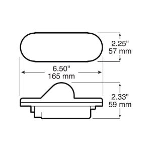 Peterson Mfg Trailer Light, Turn Light, Incandescent, Amber Lens, 6-1/2 Inch Length X 2-13/16 Inch Height X 2-1/4 Inch Width, Non-Submersible – 352A