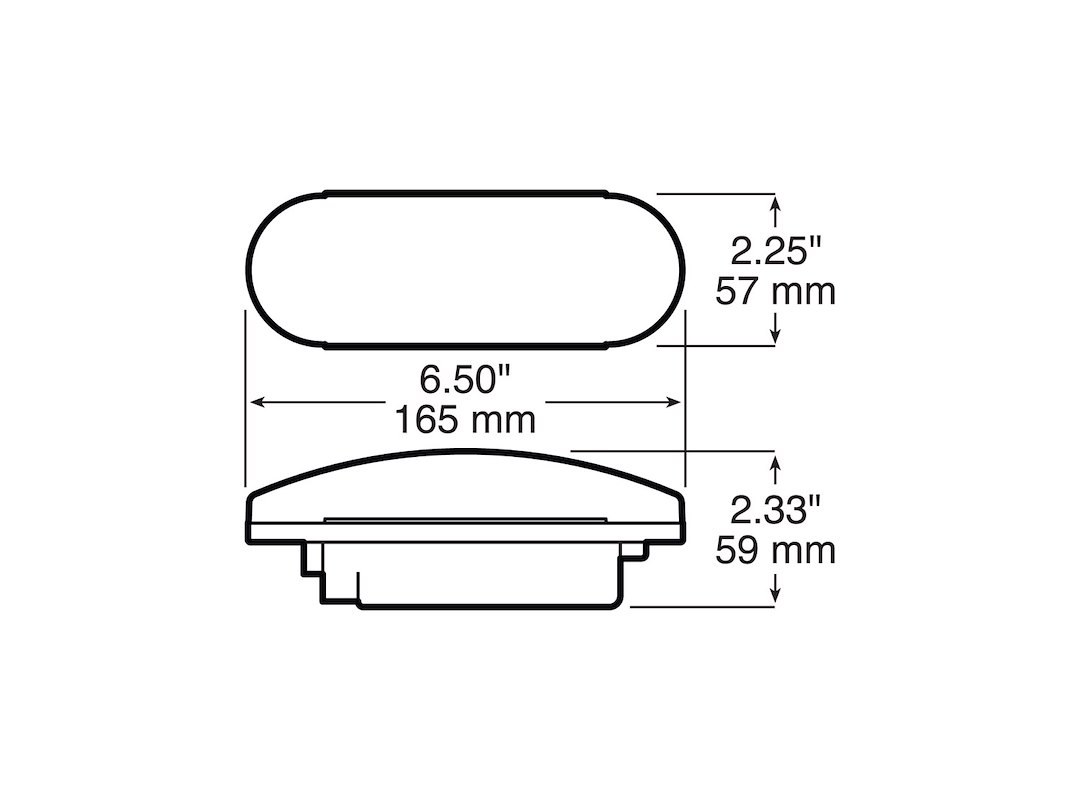 Peterson Mfg Backup Light, Clear Oval Housing, Incandescent Bulb, With Grommet/ Right Angle Plug – 416K