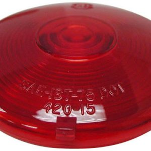 Peterson Mfg Trailer Light Lens, Replacement Lens Fits Peterson Light Series 428, Round, Red, Screw-On Mount – 420-15