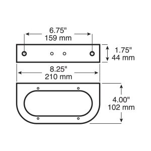 Peterson Mfg Trailer Light Mounting Bracket, For Use with Peterson Oval Light Series 350/ 352/ 416/ 420/ 421 – 421-09