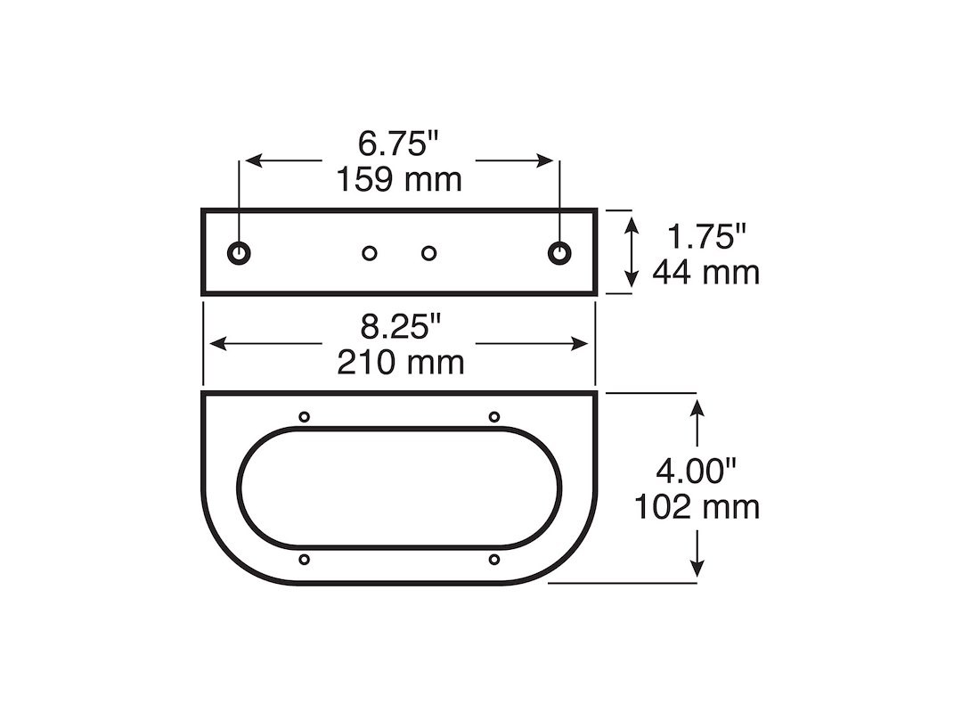 Peterson Mfg Trailer Light Mounting Bracket, For Use with Peterson Oval Light Series 350/ 352/ 416/ 420/ 421 – 421-09