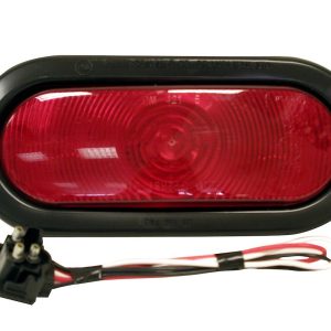 Peterson Mfg Trailer Light, Stop/ Turn/ Tail Light, Incandescent, Oval Shape, Red, 6-1/2 Inch Length X 2-1/4 Inch Height – 421KR