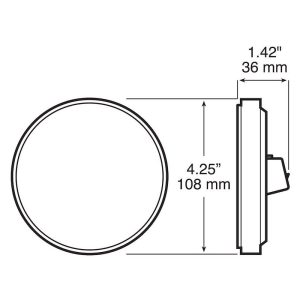 Peterson Mfg Turn Signal Light Assembly – LED, Lumenx ®, Amber Lens, 7 LED, 4-1/4 Inch Diameter, Round, Grommet Mount – 817A-7